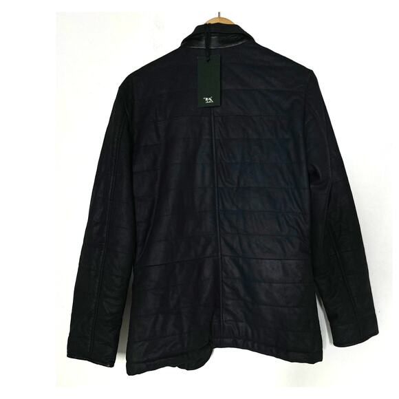 Rodd & Gunn Ashwell Jacket 100% Goat Leather Quilted Onyx Black Men XS NWT - Picture 3 of 8